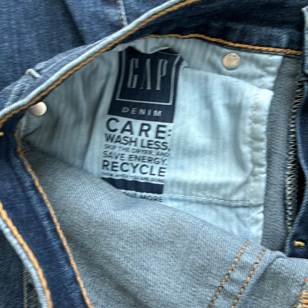 GAP Women's Straight Leg Jeans - Dark Blue - Picture 4 of 6